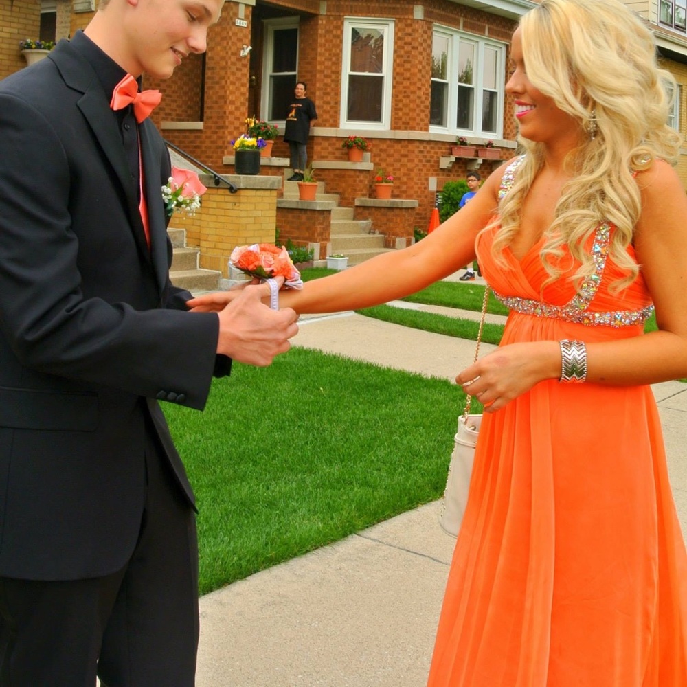 La Joli Mode Orange Long Prom Occasion Dress